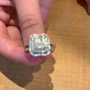 Diamond and white gold ring